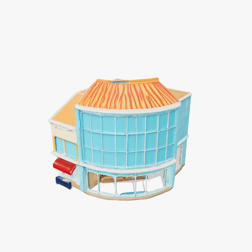 Modern Blue Storefront model pack
